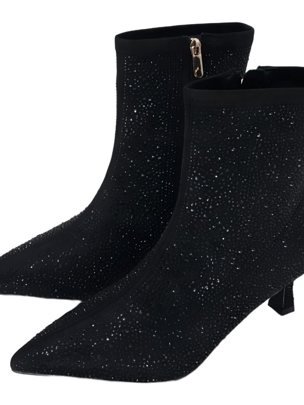 GC Shoes Tina Pointed Toe Sparkle Kitten Heel Booties Women's 10M - Picture 2 of 6